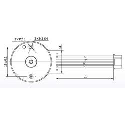 PM Stepping motor 24 VDC step angle 15° 2-2 Phase (30 Ohms)