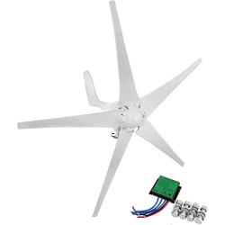 Dyna-Living Wind Turbine Generator Kit 500W DC 12V Wind Turbine Motor with Charge Controller 5 Blades Wind Power Machine for Home Garden Boat Marine Monitoring or Street Lighting (Not Included mast)