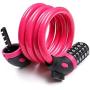 Bicycle Anti-Theft Code Lock, Composed of 5 Digits, Suitable for tri-City Vehicles, Motorcycles, etc. The Lock can be Reset by Itself and Set The Code Lock by Yourself (Pink)