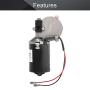Fielect DC 24V 100RPM Reversible Worm Geared Motor High Torque Electric Gear Motor Turbine Worm Gear Box Reduction Motor, Left Shaft GW6280