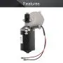 Fielect DC 24V 100RPM Reversible Worm Geared Motor High Torque Electric Gear Motor Turbine Worm Gear Box Reduction Motor, Left Shaft GW6280