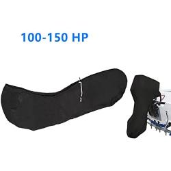 munirater Outboard Boat Motor Cover,with 600D Heavy Duty Oxford Fabric + Extra PVC Coating,Waterproof Outboard Engine Covers Replacement for 100-150 HP Motors
