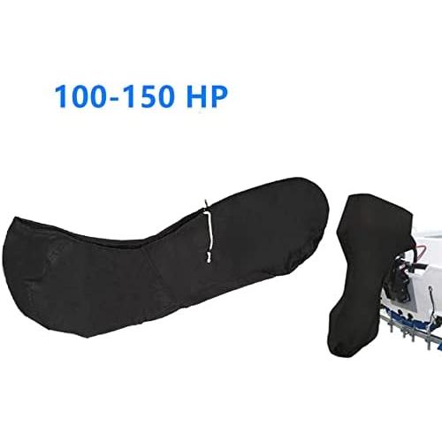 munirater Outboard Boat Motor Cover,with 600D Heavy Duty Oxford Fabric + Extra PVC Coating,Waterproof Outboard Engine Covers Replacement for 100-150 HP Motors