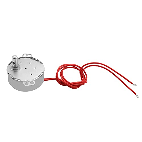 Fielect Synchronous Motor AC 12V 4-5RPM Turntable Motor CW/CCW Direction 4W TYC-50 Horizontal Hole Shaft