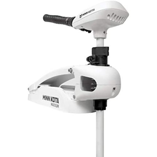 Minn Kota 1363422 Riptide Maxxum Saltwater Hand-Steer Bow-Mount Trolling Motor with Digital Maximizer, Bowguard and Latch & Door Bracket, 55 lbs Thrust, 52