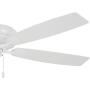 Minka-Aire F551-WH Watt 60 Inch Energy Star Rated Ceiling Fan with DC Motor and 4 Speed Pull Chain in White Finish