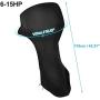 X AUTOHAUX 600D Oxford Cloth Waterproof Motor Full Outboard Boat Engine Cover for 6-15HP Black