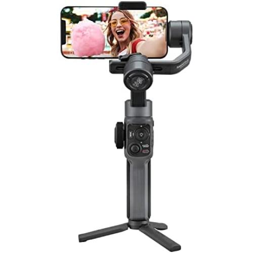 Zhiyun Smooth 5 Gimbal Stabilizer, 3-Axis Handheld Smartphone Gimbal with Tripod for iPhone Android Ideal for Vlogging YouTube Vlog TikTok Instagram Live Video