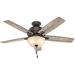 Hunter Donegan Indoor Ceiling Fan with LED Light and Pull Chain Control, 52
