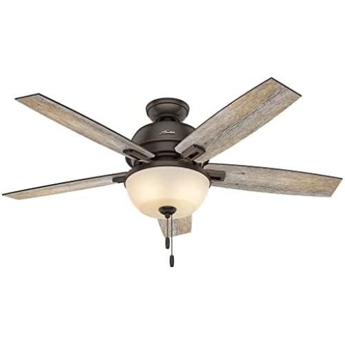 Hunter Donegan Indoor Ceiling Fan with LED Light and Pull Chain Control, 52