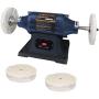 POWERTEC BF601C 6-Inch Heavy Duty Bench Buffer with 2 Extra Thick Spiral Sewn Buffing Wheels
