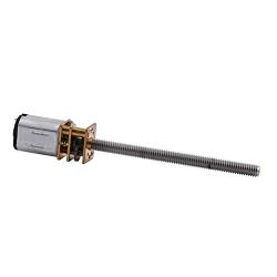 Thread Shaft Motor, DC 12V 400RPM N20 Micro Gear Motor with Long M4x55mm Lead Screw Reducer Thread Output Shaft 16mm Shaft with Gear Box