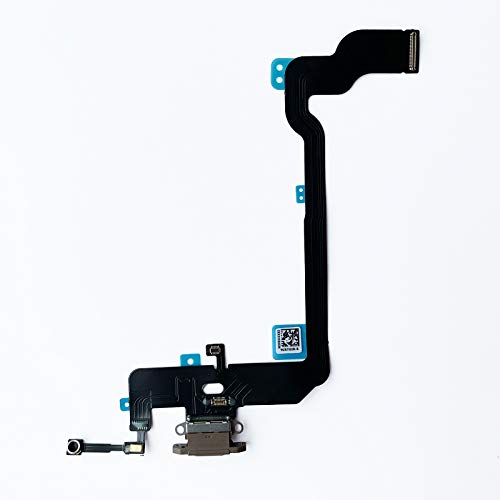Johncase OEM Charging Port Dock Connector Flex Cable + Microphone + Vibrating Motor Buckle Replacement Part Compatible for iPhone Xs All Carriers (Gold)