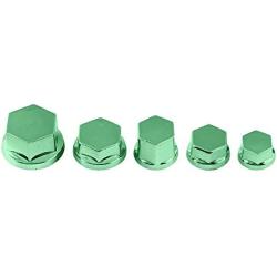 Anauto 30Pcs Motorcycle Motorbike Screw Nut Bolt Cap Cover Decoration for Yamaha for Kawasaki for Honda(Green)