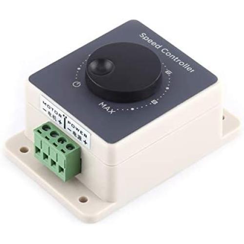 DC Motor Controller, DC Pulse Width Modulator, DC10-60v 20A DC Motor PWM Speed Controller, Speed Regulator with Waterproof Shell for Motors