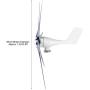 FTVOGUE Mini Wind Turbines Generator 6 Blades Horizontal Wind Generator400W Power Supplies ThreePhase Motor with Controller(24V-Blue)