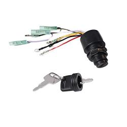Boat Ignition Key Switch Assembly,87-17009A5 Ignition Starter Switch for Mercury Outboard Remote Control Box Motor 3 Position Off-Run-Start