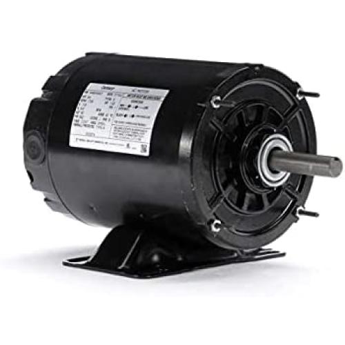 Belt Drive Motor: 1 Speed, Open, Rigid Base Mount, 3/4 HP, 1, 725 Nameplate RPM, 115V AC - 1 Each