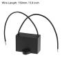 uxcell Ceiling Fan Capacitor CBB61 15uF 250V AC 2 Wires Metallized Polypropylene Film Capacitor 47x34x22mm for Electric Fan Pump Motor Generator 3Pcs