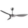 reiga 52-in Silver Ceiling Fan with Dimmable LED Light Kit Remote Control Modern Blades Reversible DC Motor, 6-speed, Timer
