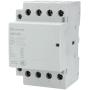 Shopcorp 50 Amp 4 Pole Normally Open IEC 400V Contactor (Silent Operation) – 110/120VAC Coil, Motor Load 40A and Lighting Load 63A with Mounting Base for DIN Rail