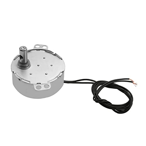 Fielect Synchronous Motor AC 220V 2.5-3RPM Turntable Motor CW/CCW Direction 4W TYC-50 Horizontal Hole Shaft