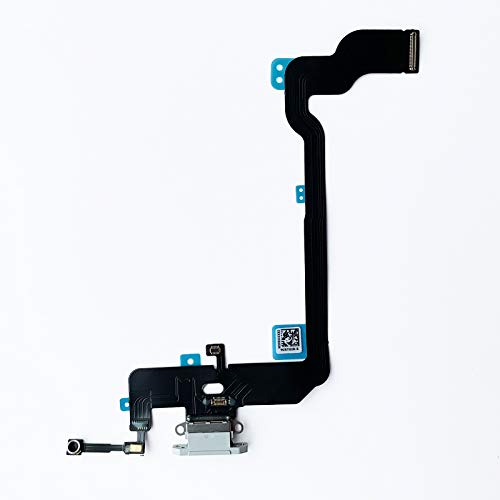 Johncase OEM Charging Port Dock Connector Flex Cable + Microphone + Vibrating Motor Buckle Replacement Part Compatible for iPhone Xs All Carriers (White)