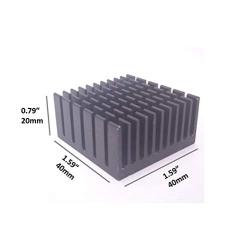 Easycargo 40mm Heatsink Kit 40mmx40mmx20mm + 3M8810 Thermal Conductive Adhesive Tape, Cooler Aluminium Heat Sink for Cooling 3D Printers Stepper Motor TEC1-12706 Thermoelectric Peltier Cooler 40x40x20