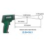 INKBIRDPLUS Temperature Gun Infrared Thermometer for Cooking, Digital Laser Thermometer Gun for Pizza Oven and Reptiles with Backlight, -58°F~1382°F, 16:1 Distance spot Ratio, Adjustable Emissivity