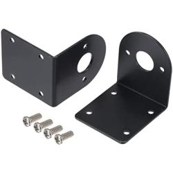MECCANIXITY Motor Mounting Bracket Motor Holder 44x39x46mm Black with Screws for Motor 2 Pack