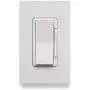 Leviton DW4SF-1BW Decora Smart Wi-Fi Fan Speed Controller, White & 80309-SW 2-Gang Decora Plus Wallplate Screwless Snap-On Mount, White