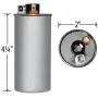 AMRAD ENGINEERING USA2215 Series Round USA-Made Motor Run Capacitor, 40 Mfd, 370/440 Vac-132330