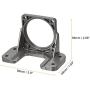 MECCANIXITY Motor Bracket Motor Mounting Holder 49x99x68mm Brown for 60/68KTYZ Motor with Screws