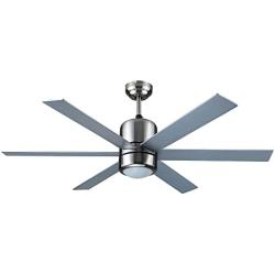 Design House 154419 Indus Sol 48 in. Indoor Satin Nickel Ceiling Fan with Light