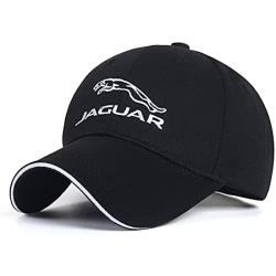 CarBoss Jaguar Hats Embroidered Adjustable Baseball Caps Racing Motor Hat Racing Apparel fit Jaguar Accessories (Fit Jaguar Black)