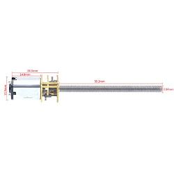 Fielect DC 12V 500RPM Gear Motor N20 Speed Reduction Motor with M4 Lead Screw Thread Shaftfor Electronic Toys Mechanical Arms 1Pcs