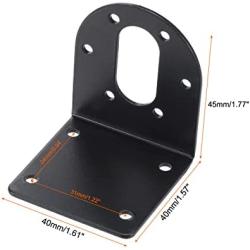 MECCANIXITY Motor Mounting Bracket Motor Holder 41x40x45mm Black with Screws for Motor 6 Pack