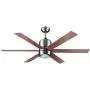 Design House 154419 Indus Sol 48 in. Indoor Satin Nickel Ceiling Fan with Light