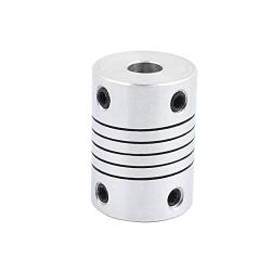 Xnrtop 6mm to 6mm Shaft Coupling 25mm Length 18mm Diameter Stepper Motor Coupler Aluminum Alloy Joint Connector for 3D Printer CNC Machine DIY Encoder (Pack of 2）