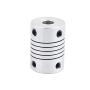 Xnrtop 6mm to 6mm Shaft Coupling 25mm Length 18mm Diameter Stepper Motor Coupler Aluminum Alloy Joint Connector for 3D Printer CNC Machine DIY Encoder (Pack of 2）