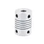 Xnrtop 6mm to 6mm Shaft Coupling 25mm Length 18mm Diameter Stepper Motor Coupler Aluminum Alloy Joint Connector for 3D Printer CNC Machine DIY Encoder (Pack of 2）