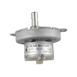 CHANCS Brushless DC Gear Motor JS-50 12V DC 30RPM CW/CCW Slow Speed Motor Gear Electric Motor for Microwave Micromotor