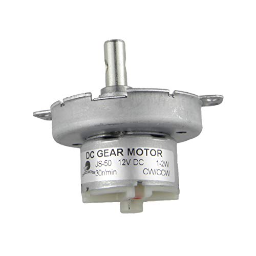 CHANCS Brushless DC Gear Motor JS-50 12V DC 30RPM CW/CCW Slow Speed Motor Gear Electric Motor for Microwave Micromotor
