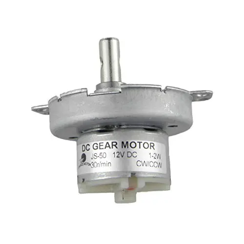 Moteur DC sans balais JS-50 12V CC 30T/min CW/CCW pour Micro-ondes – Moteur Électrique Réducteur Lent.