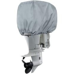 Explore Land Outboard Motor Cover - Waterproof 600D Heavy Duty Boat Engine Hood Covers - Fit for Motor up to 25 HP, Grey