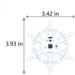 Treedix LED Snowflake Christmas Xmas Light Touch Control 11 Flashing Mode Compatible with Arduino UNO Projects（36 Led Lights））