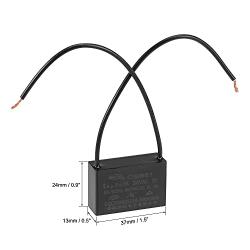 uxcell Ceiling Fan Capacitor CBB61 2.4uF 250V AC 2 Wires Metallized Polypropylene Film Capacitor 37x24x13mm for Electric Fan Pump Motor Generator 2Pcs