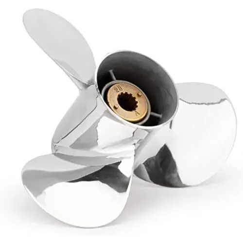 YOUNG PROPS 10 3/8 x 14 Stainless Steel Outboard Propeller for Mercury Engines 30-70 HP Reference No.48-816704A46, 48-855860A46 13 Tooth, RH