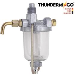THUNDERMINGO Fuel Gas Strainer Sediment Bowl Assembly for IH International Farmall MV Super H HV W4 OS4 350 400 460 560 650 706 Replace 358245R91 370832R91