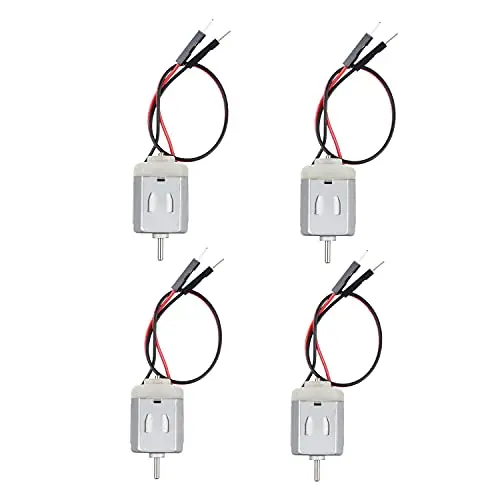 BOJACK 4 Pcs Type 130 EK1450 1 V- 6 V Volt Miniature DC Toy Motors for Arduino Hobby DIY Projects